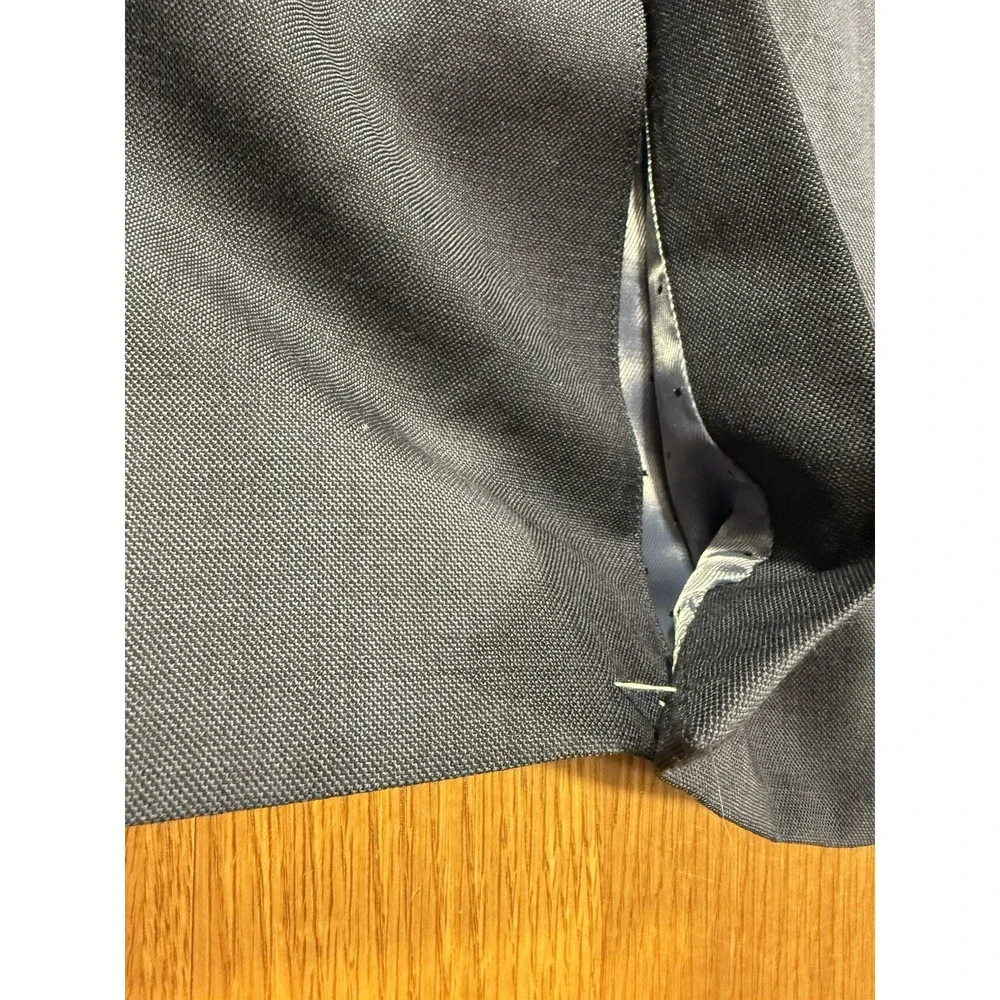 Indochino‎ Wool Blazer Mens 44L Blue Two Button Tailored Fit Sport Coat NWT
